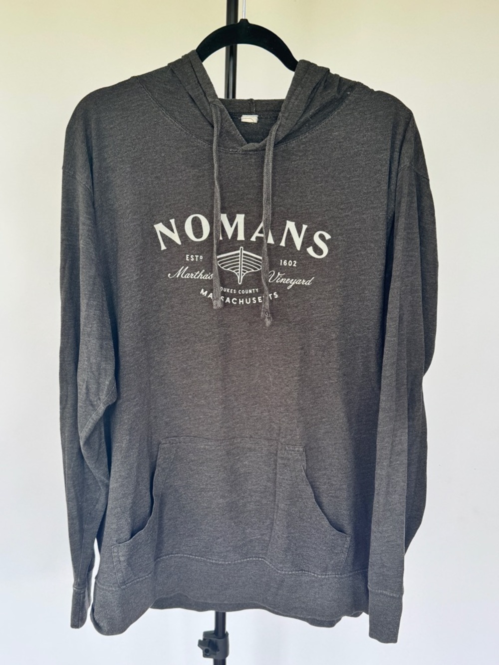 Gray Hoodie Nomans Martha’s Vineyard Sweater - Casual Men's Pullover